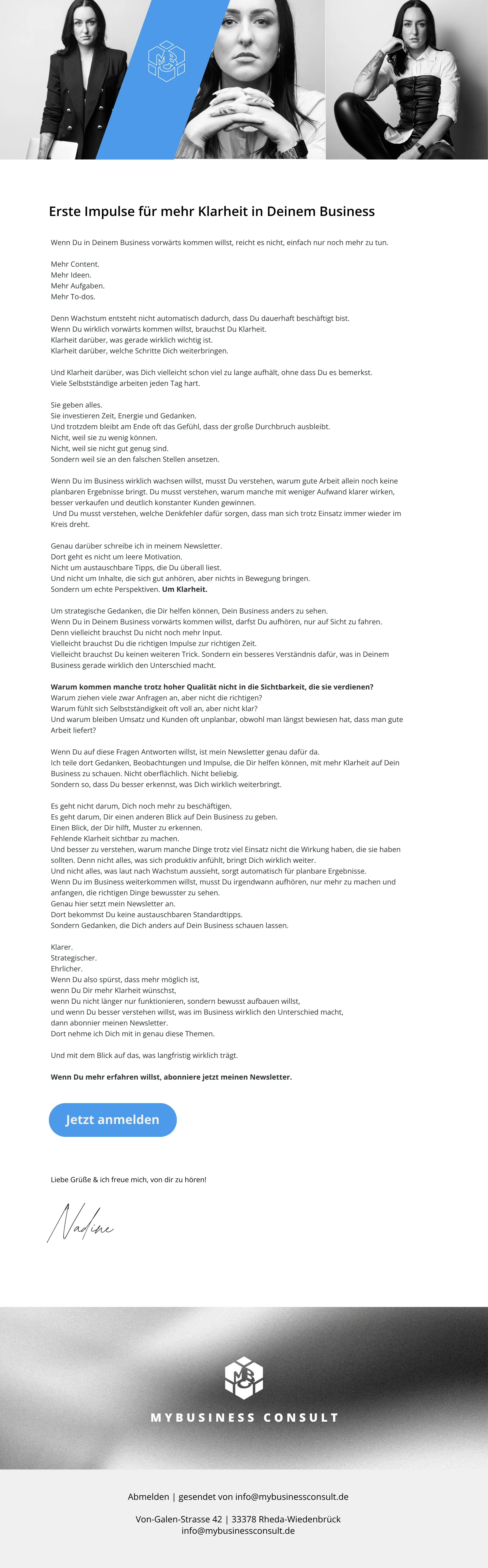 Email Newsletter Mockup